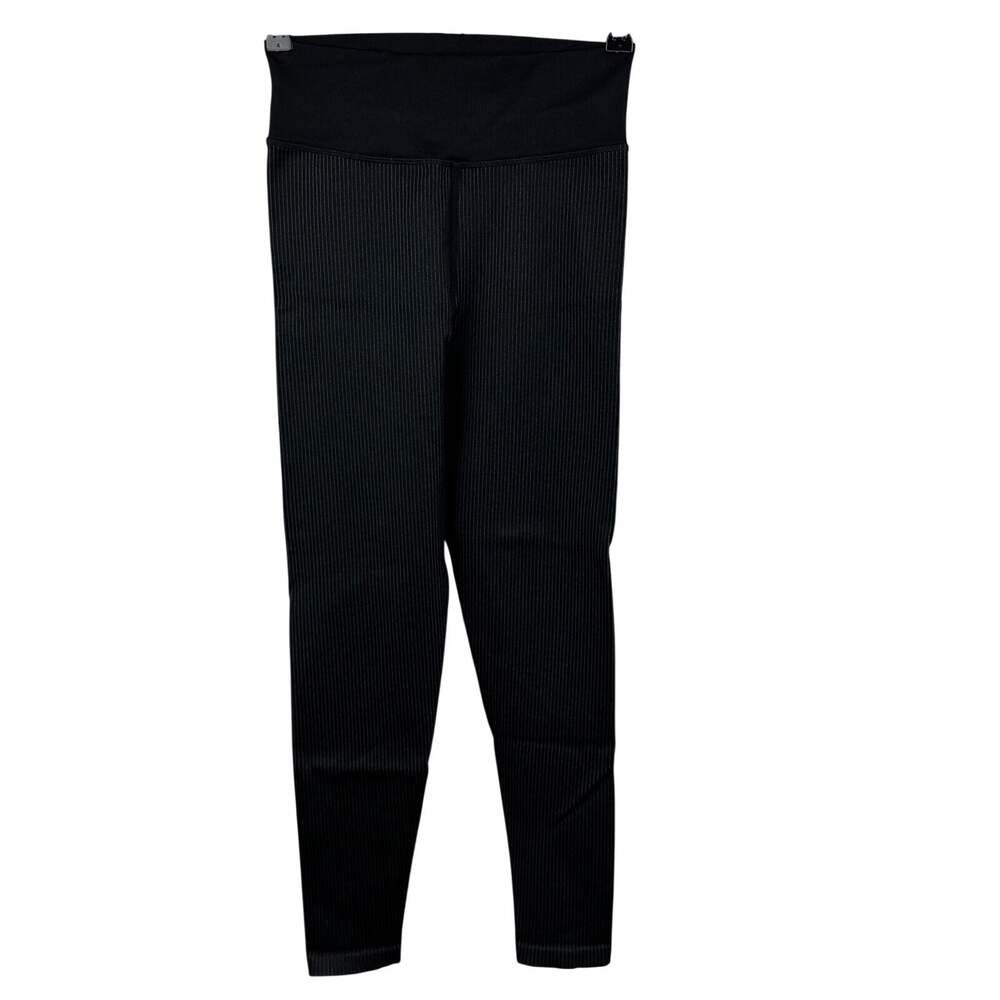 Offline by Aerie Black Gray 7/8 Leggings Ribbed High-Rise Pull-On Size Medium M